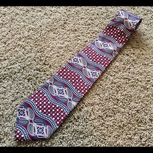 Mens Spencer & Lowe Paisley 4” Wide Silk Necktie